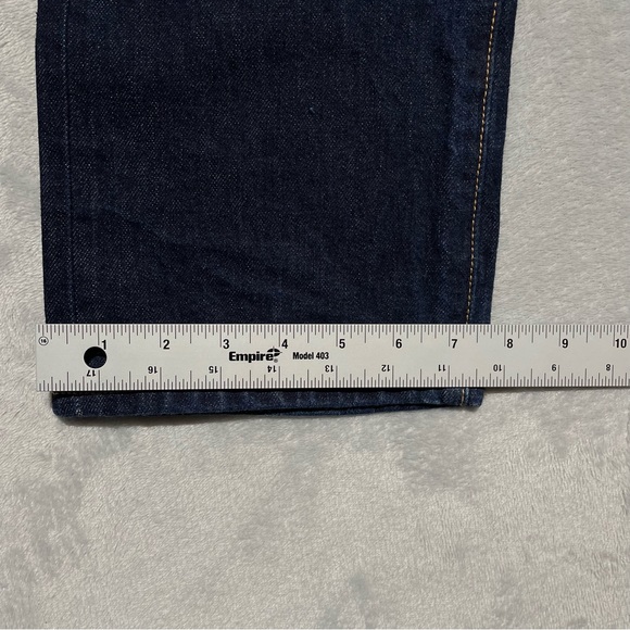 Jean Shop Jeans Mens Selvedge Skinny Fit Button Fly USA Raw Indigo Denim 33Wx33L - Picture 6 of 16